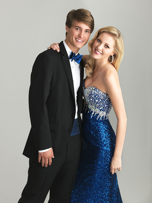black prom dress and tux